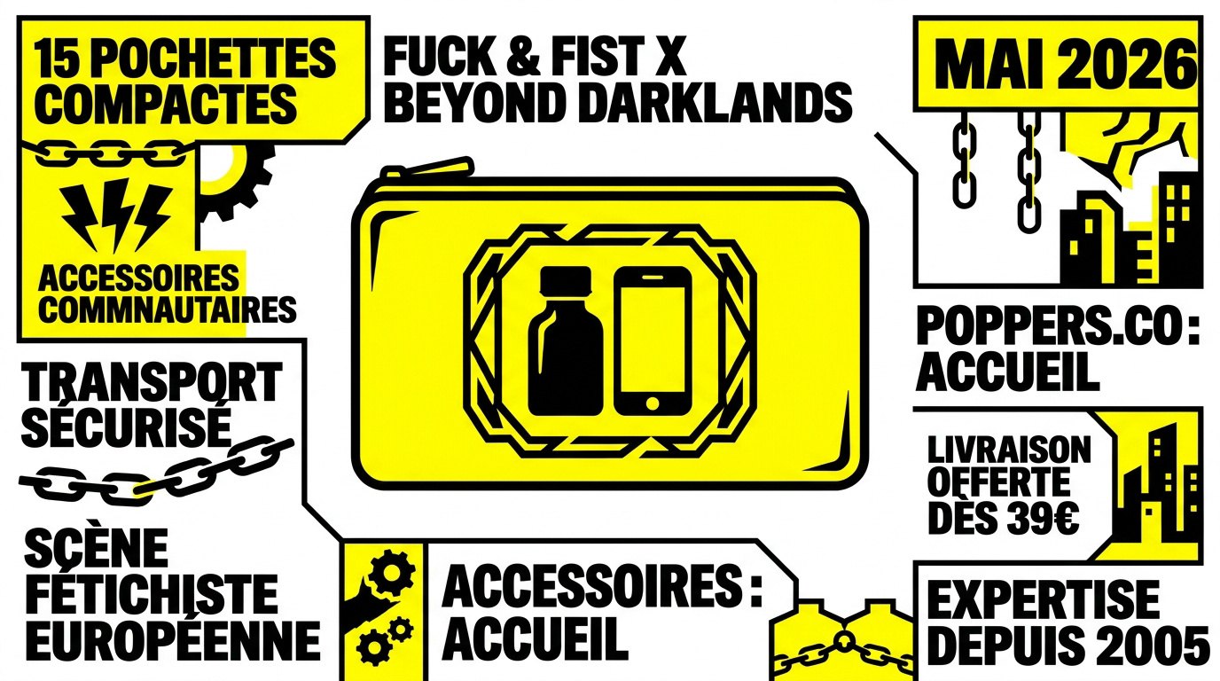 Pochette compacte Fuck Bags pour accessoires f&eacute;tichistes et poppers